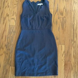 Loft scalloped trim shift dress